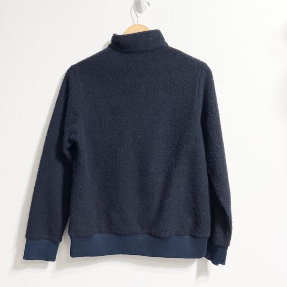 Patagonia Pullover Women Medium Quarter Zip Woolyester Navy Blue Fleece Outdoors - Picture 7 of 7